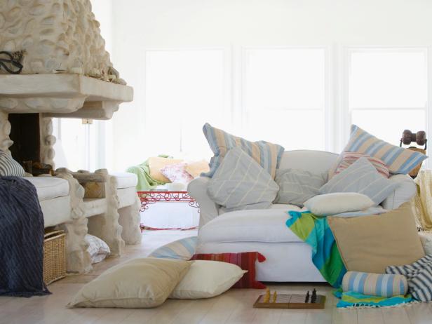 Messy Pile of Decorative Pillows