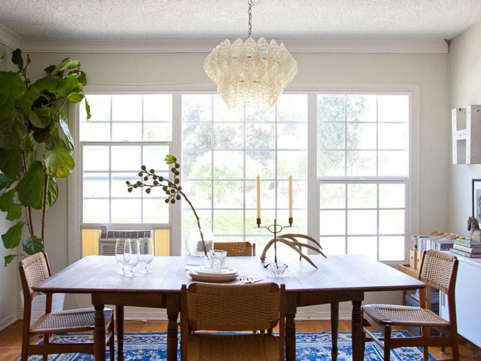 Dining Space With Chandelier