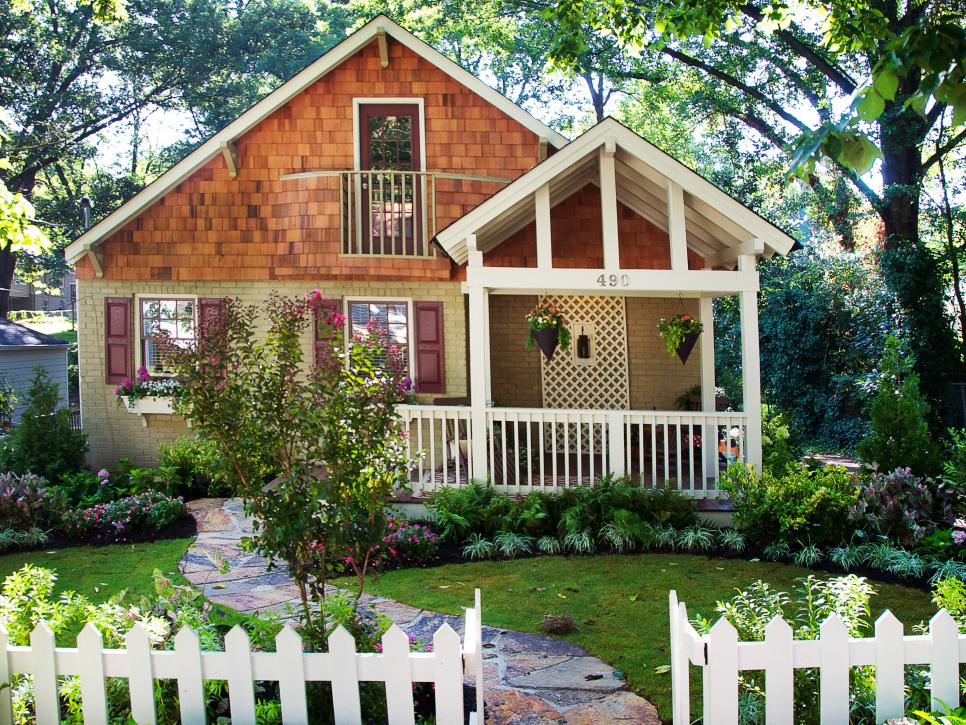 Landscaping Design Ideas For Front Of House lush landscaping ideas for your front yard hgtv Small Spaces Landscaping Design Ideas For Front Of House beautiful no grass formal front yard garden design with lavender box and standard euonymus Small Spaces