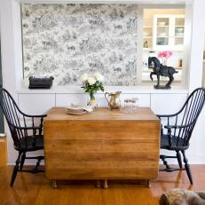 Vintage Furniture in Simple, Traditional Dining Area