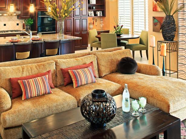 Sectional Sofa Divides Living Room from Kitchen Sectional Sofa Divides Living Room from Kitchen