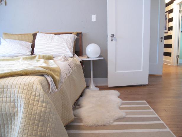 Layered Rugs in a Contemporary Bedroom Layered Rugs in a Contemporary Bedroom
