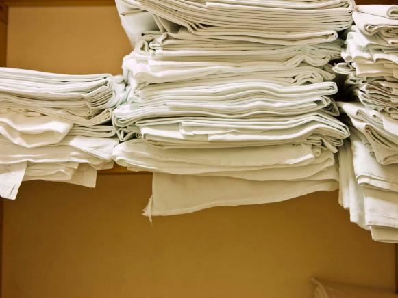 Shelf of Folded Towels Shelf of Folded Towels