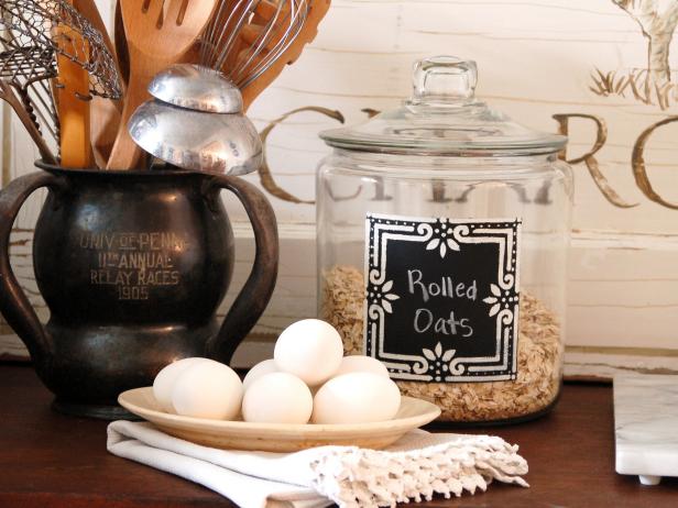 Transform a Glass Canister With Chalkboard Paint, Stencils, and Imagination Transform a Glass Canister With Chalkboard Paint, Stencils, and Imagination