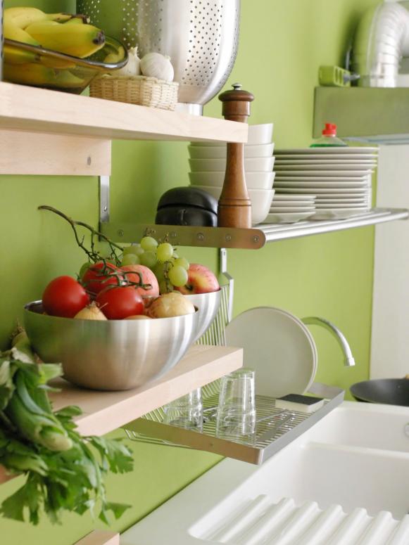 Kitchen with Exposed Shelves Kitchen with Exposed Shelves