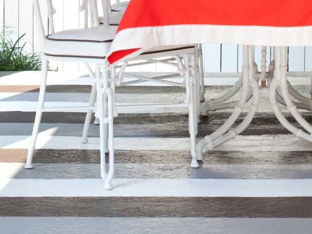 Painted Stripes on Concrete Floor Painted Stripes on Concrete Floor