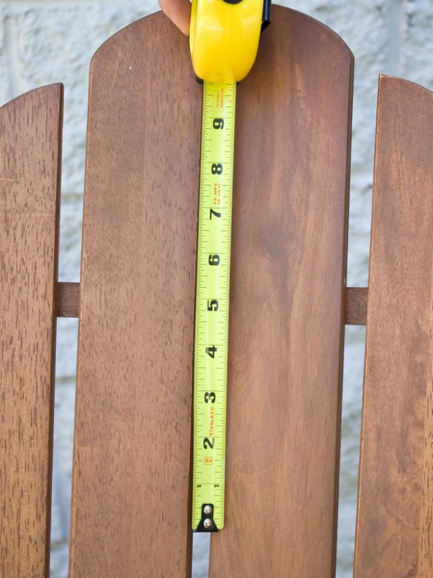 Measure to Bottom of Stencil Measuring Chair Back for Stencil