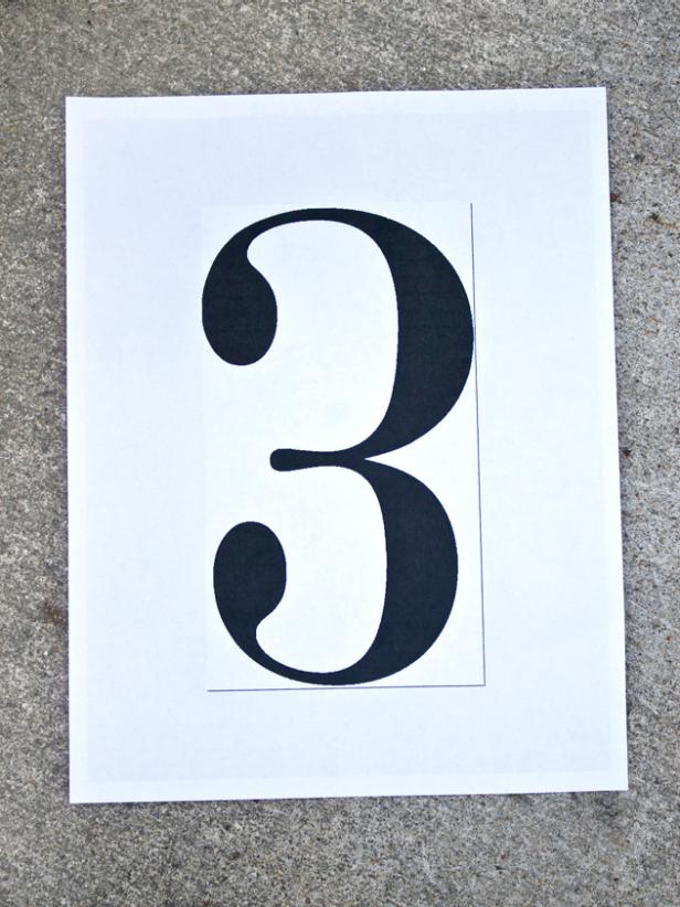 Number Three Stencil Number Three Stencil