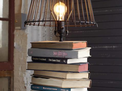 Stacked-Books Table Lamp