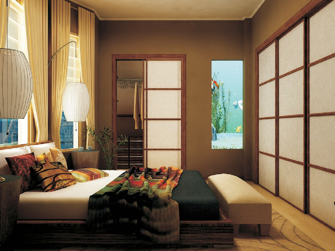 маленькая спальня японский стиль