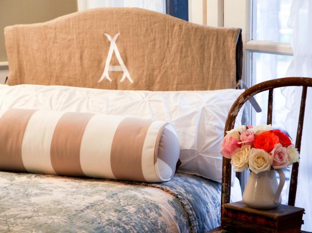 Monogrammed Headboard Slipcover Monogrammed Headboard Slipcover