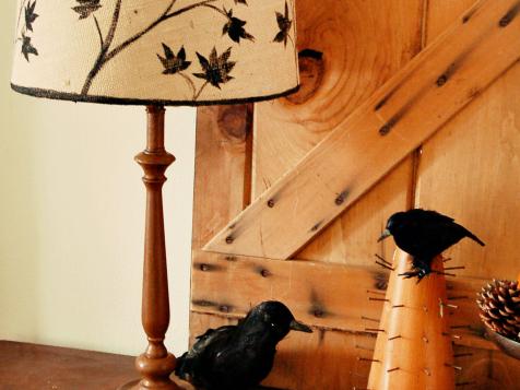 How to Create a Fall Leaf Lampshade