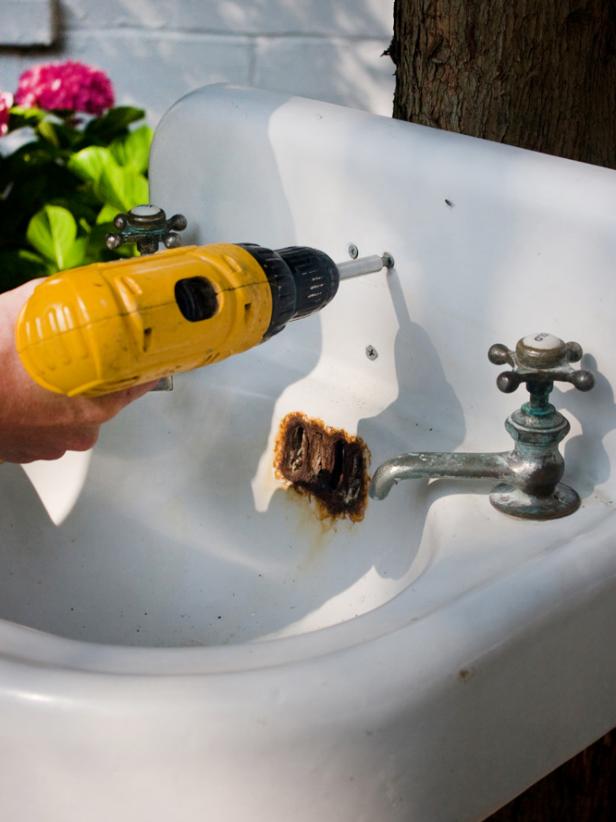 Drill Bird Bath for Support Drill Bird Bath for Support