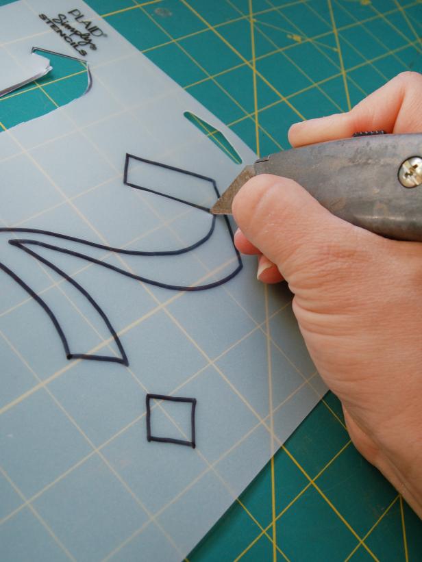 Cut Personalized Stencils With Craft Knife Cut Personalized Stencils With Craft Knife