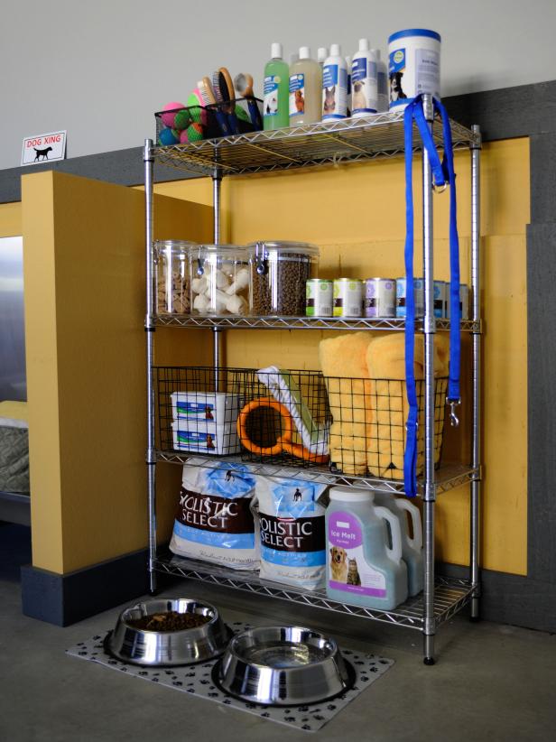 Wire Garage Shelf for Pet Supply Storage Wire Garage Shelf for Pet Supply Storage
