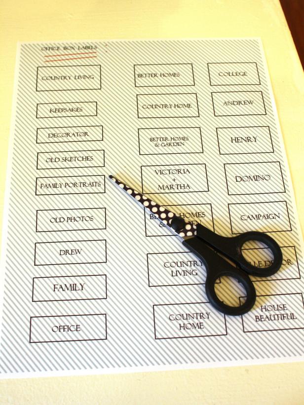 If your purchased containers come with a label, use this as a template when printing computer-generated font onto patterned scrapbook paper or make your own handwritten versions.