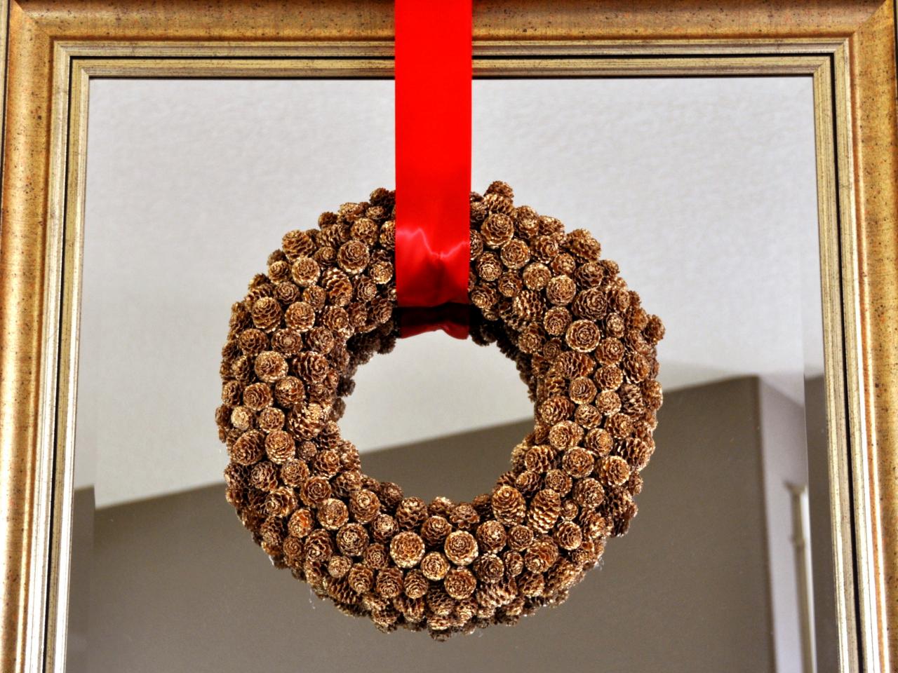 How to Make a Holiday Pinecone Wreath HGTV