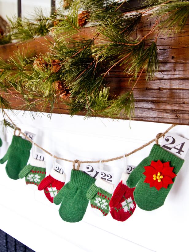 Homemade Mitten Advent Calendar Homemade Mitten Advent Calendar