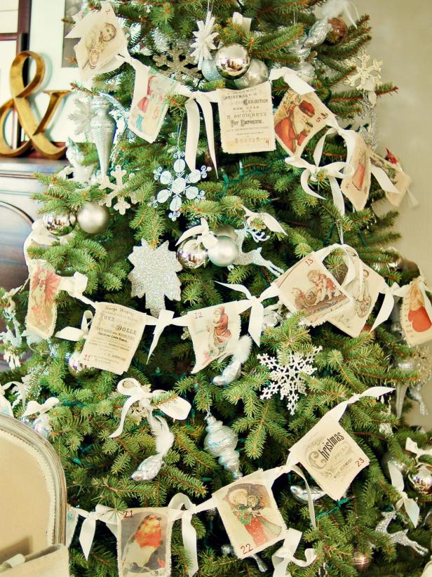 Homemade Linen Advent Calendar Garland