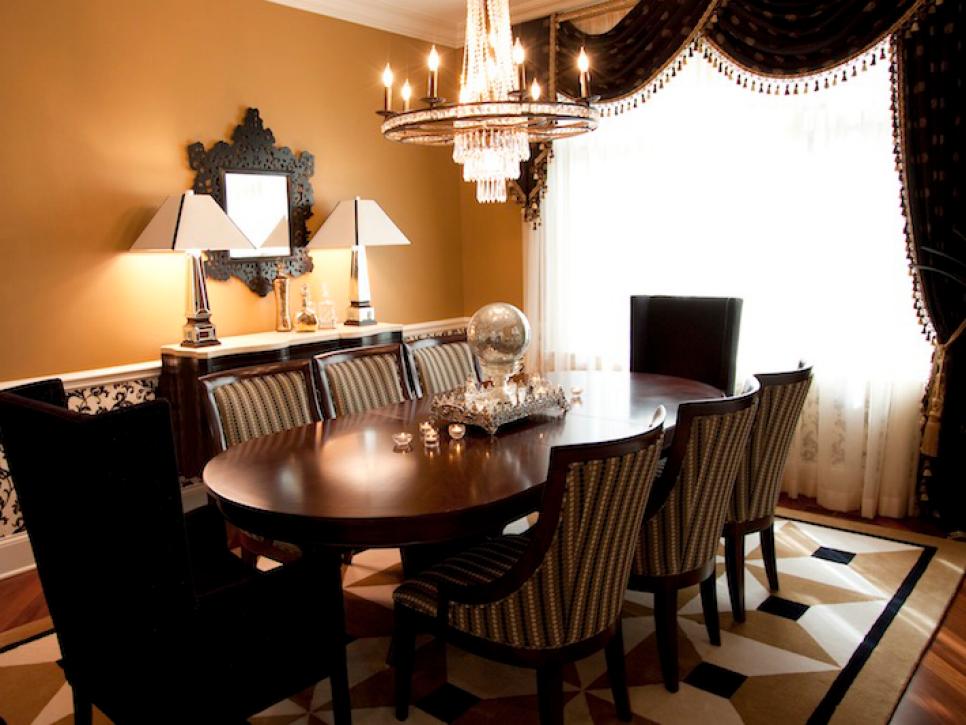 Dining Room with Crystal Chandelier