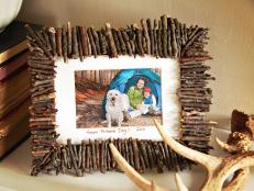 Outdoorsy Picture Frame Lined With Small Twigs