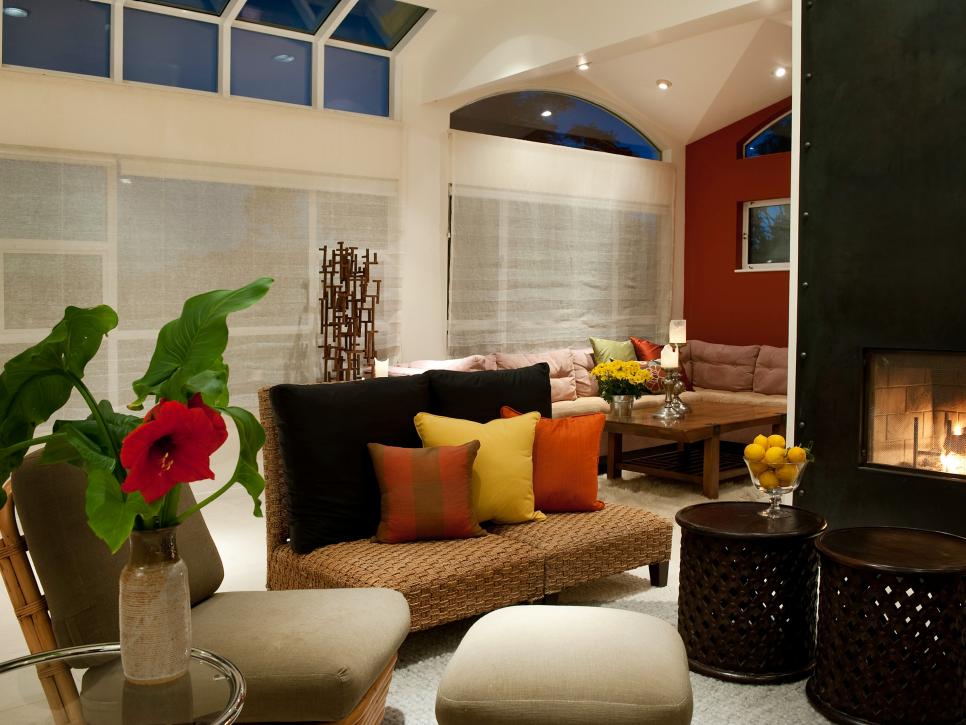 Colorful Contemporary Sitting Area
