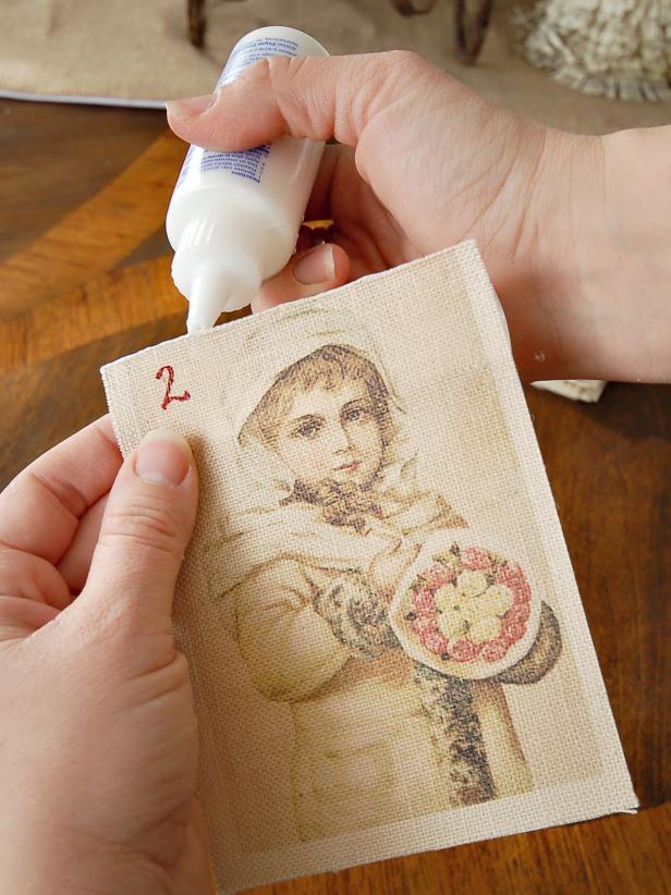 Apply no-fray glue to the top edge of each pocket.