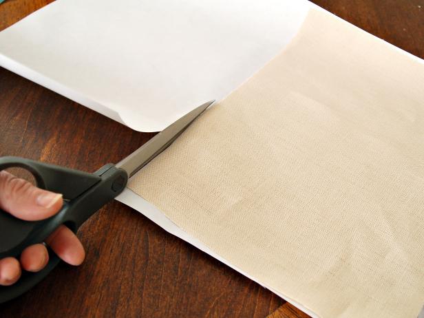 Cutting Out Linen and Freezer Paper