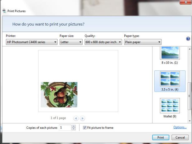 Save 25 different vintage holiday graphics as jpg files. Make sure photos are either all vertical or all horizontal. Use photo editing software to crop all graphics to 3-1/2" x 5".