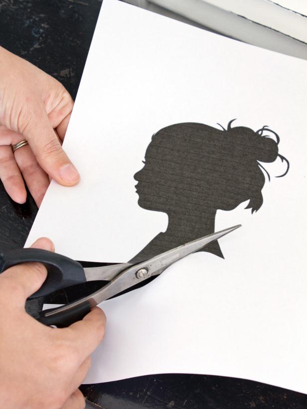 Use scissors to cut out the silhouette.