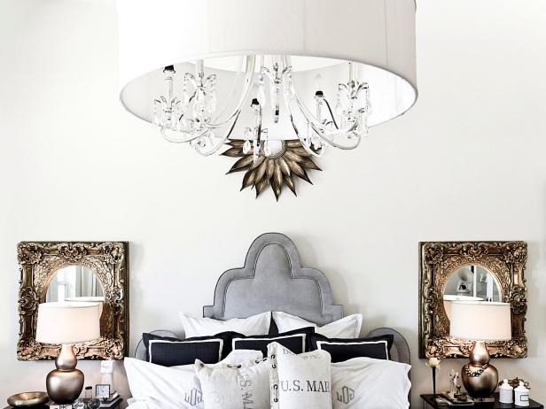 Eclectic White Bedroom With Crystal Chandelier Eclectic Bedroom With Chandelier