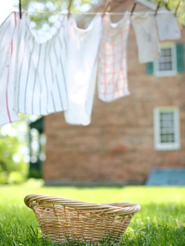 Laundry Outside on Clothes Line Laundry Outside on Clothes Line