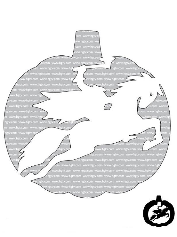 Advanced pumpkin carvers may want to try their hand at this spooky headless horseman design this Halloween.