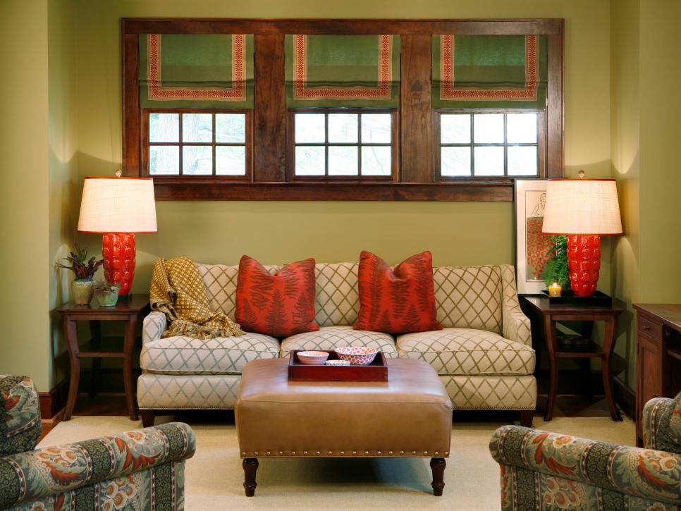 Green Traditional Living Room