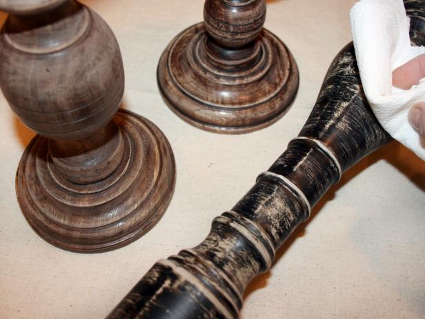 Prep Candlesticks for Painting Prep Candlesticks for Painting