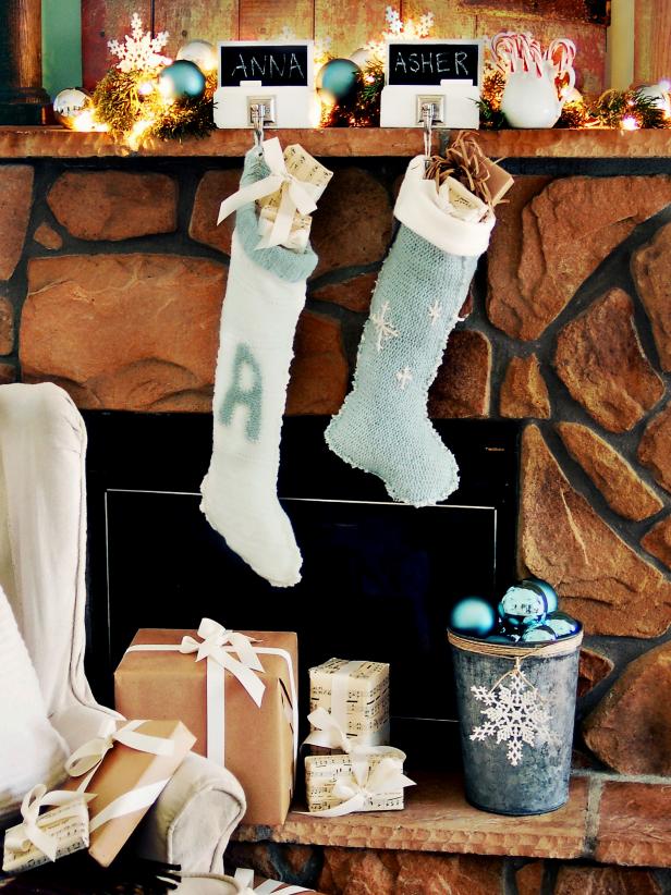 Fireplace With Stocking Hangers Fireplace With Stocking Hangers