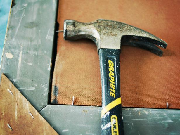Inserting Chalkboard Into Wood Frame Inserting Chalkboard Into Wood Frame