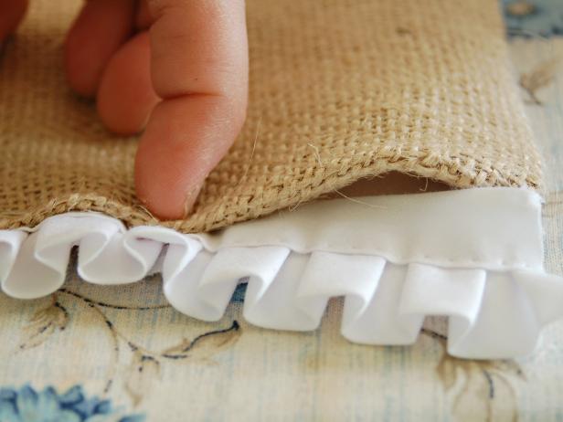 Cut pleated trim to exact width of runner.