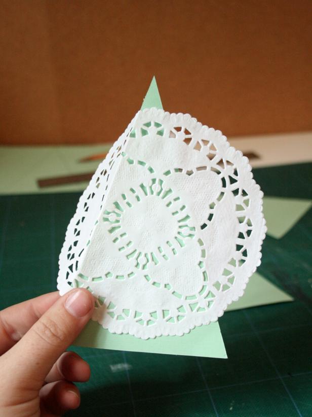 Cut Out Trees and Add Doilies for Marshmallow Pops Cut Out Trees and Add Doilies for Marshmallow Pops