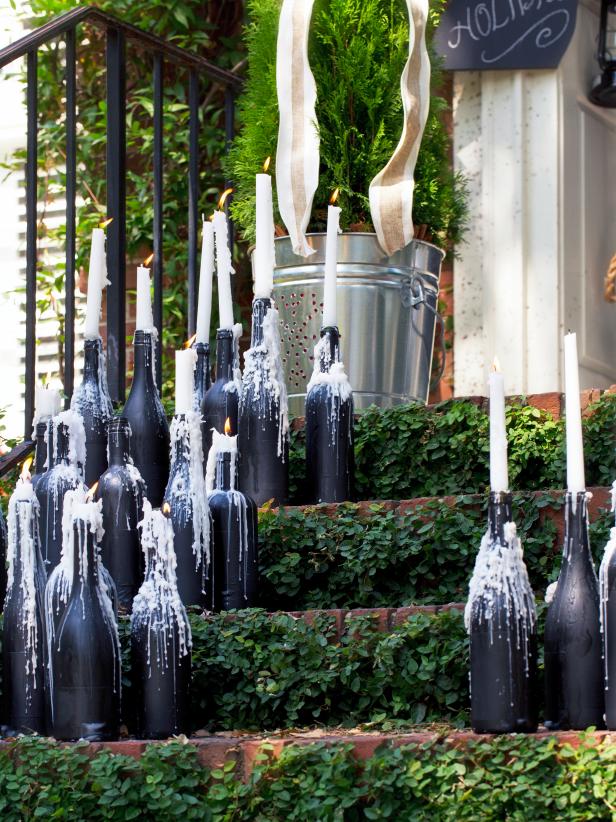 Holiday Wine Bottle Candelabra Holiday Wine Bottle Candelabra