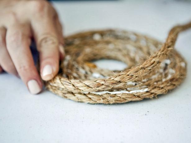Making the Sides of DIY Rope Basket
