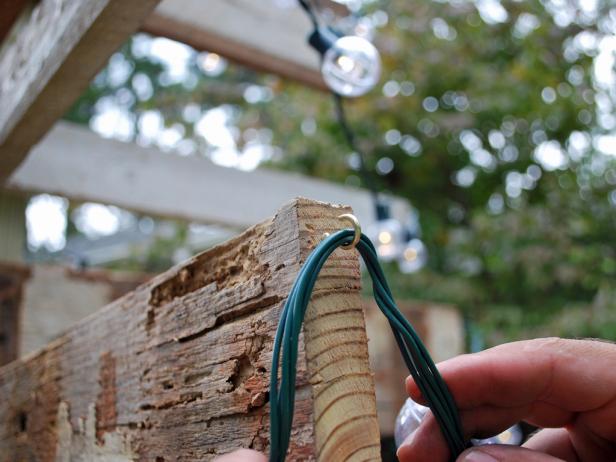 Add C-Hooks to String Lights for Wood Christmas Tree Add C-Hooks to String Lights for Wood Christmas Tree