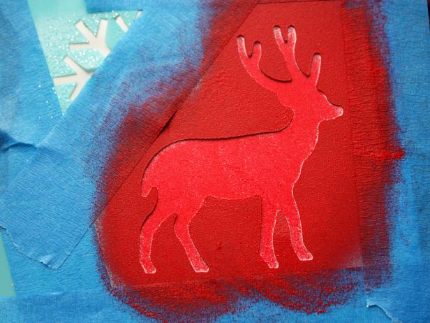 Reindeer and Snowflake Stencils for Christmas Craft