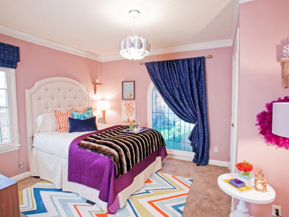 Modern and Feminine Pink Bedroom