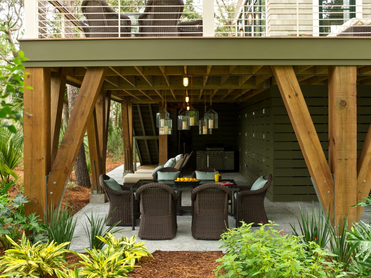 Back Yard Wood Patio Ideas