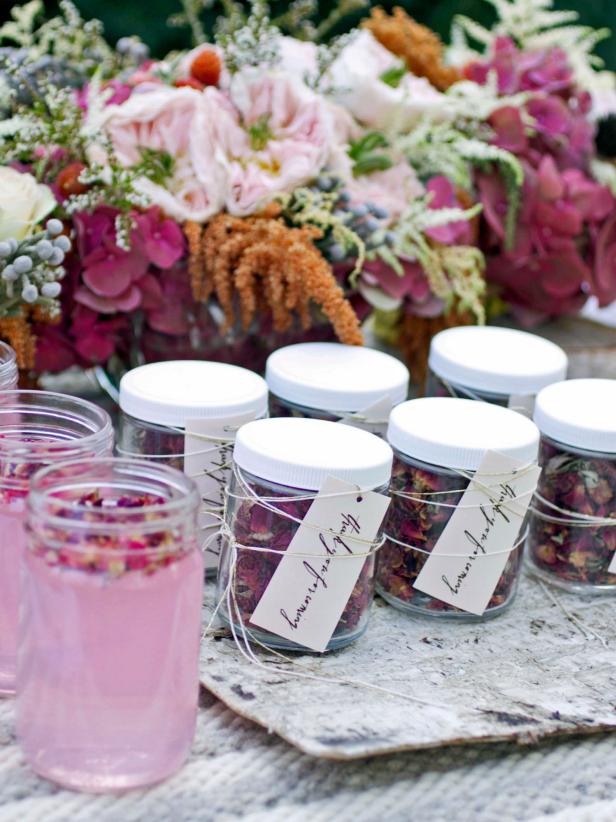 Purple Rosebud Party Favors and Drinks Purple Rosebud Party Favors and Drinks