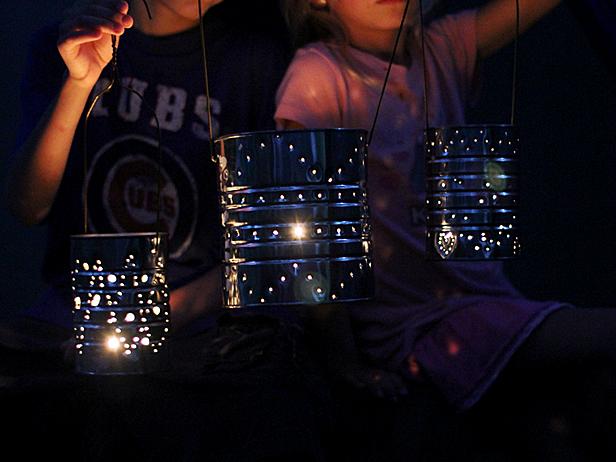 Enchanting Tin Can Lanterns Enchanting Tin Can Lanterns