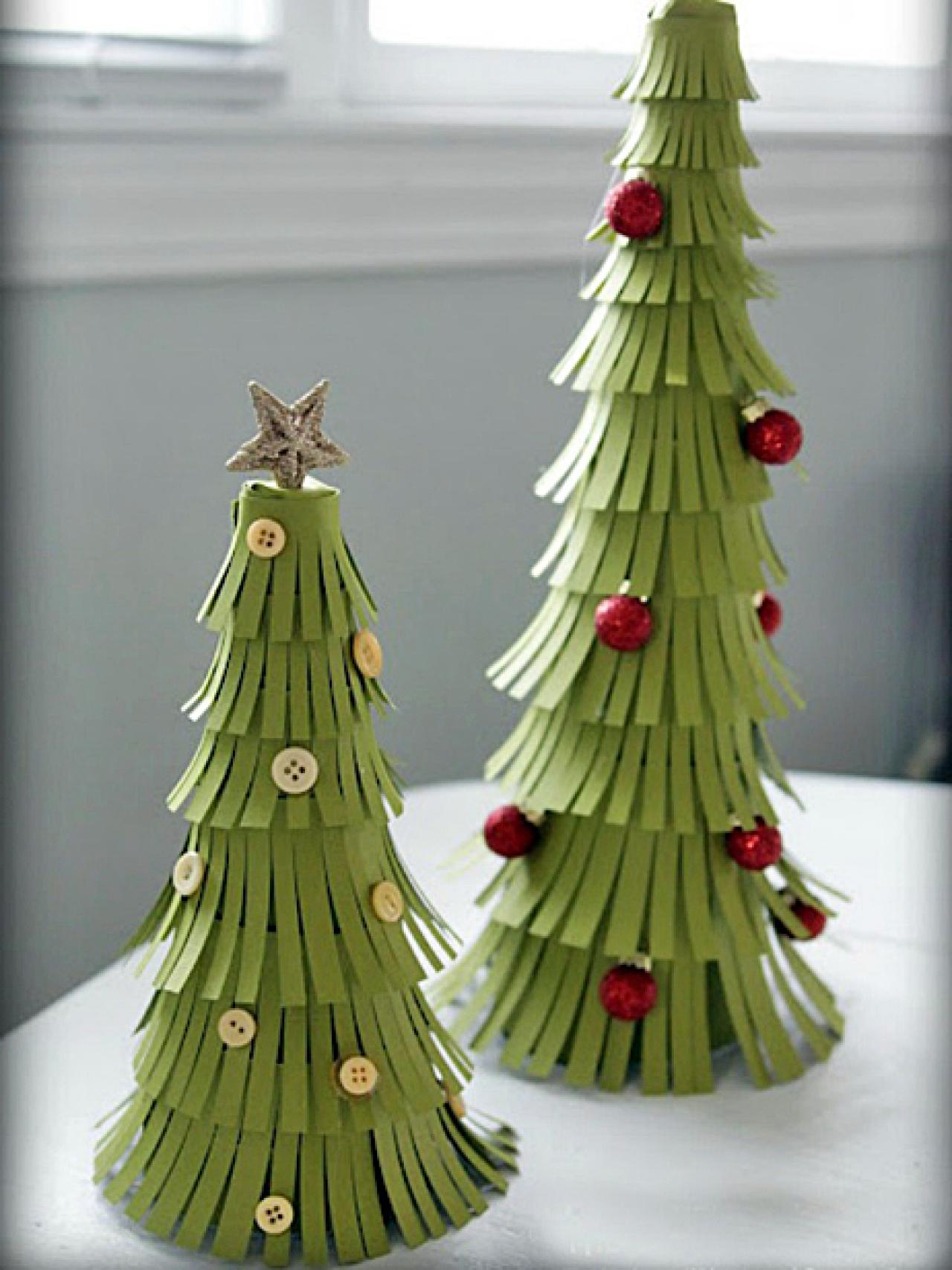 Pretty Paper Christmas Trees | HGTV