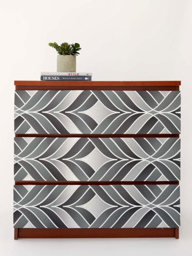 Use Wallpaper to Refresh a Dresser
