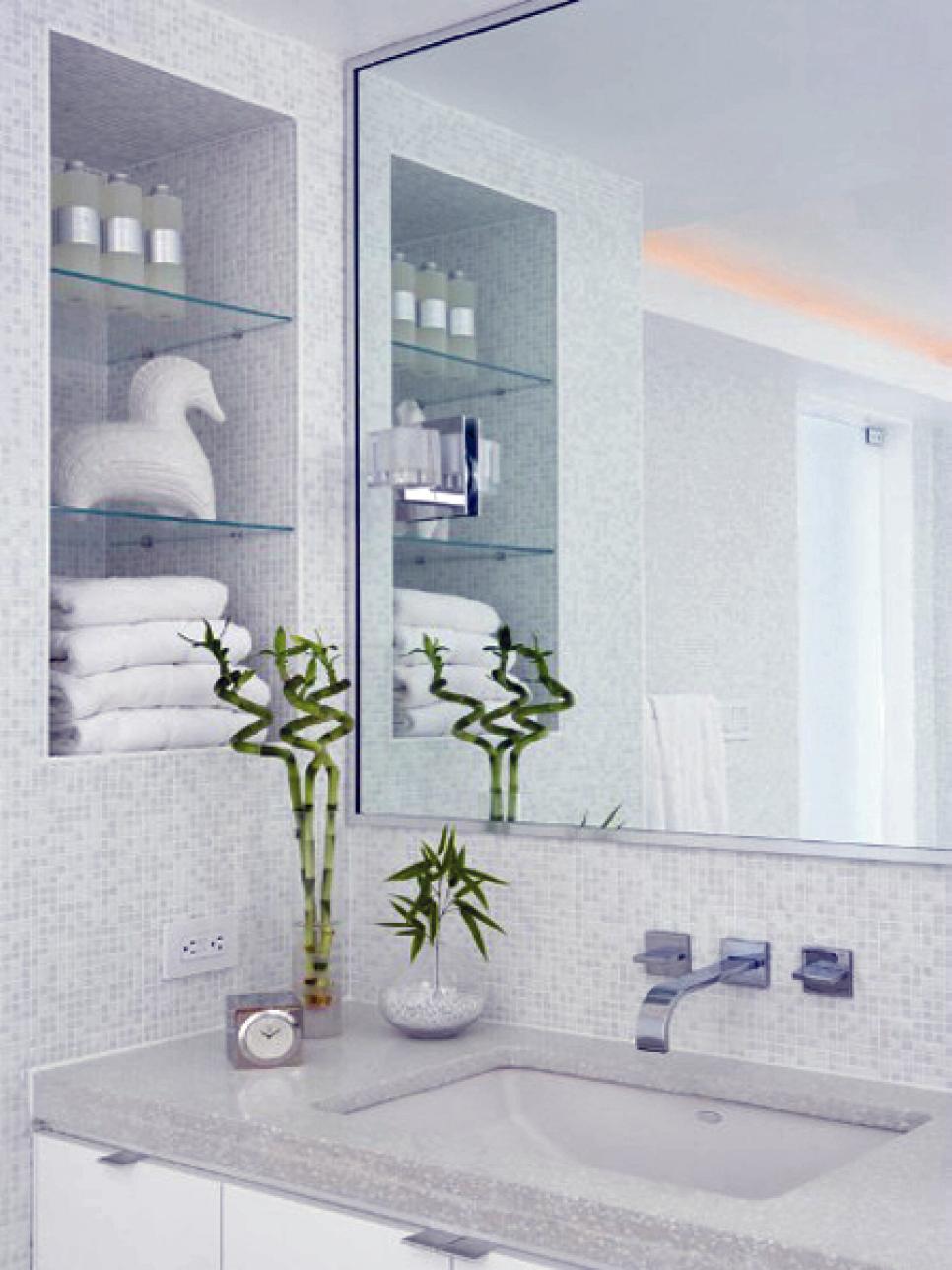 Modern Bathroom With Mosaic Tile